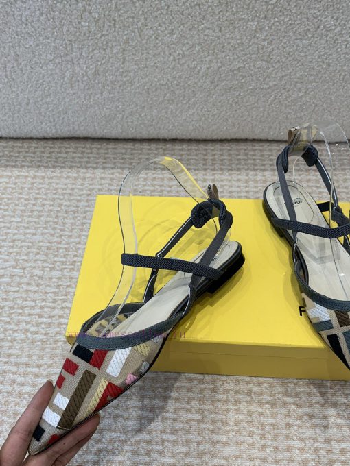 Fendi 24ss Fendi series double FF pointed high-heeled sandalsA must-have FF trailer every ye3xdgrgtt - Image 7