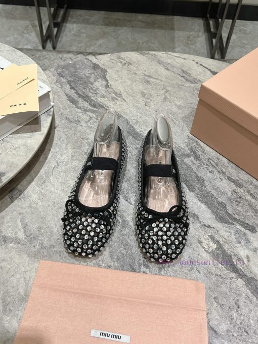 MIUMIU Early Spring New Sparkling and Loving Ballet 🩰 Shoes are here! Bling bling bling Maryaxwpuitc - Image 2
