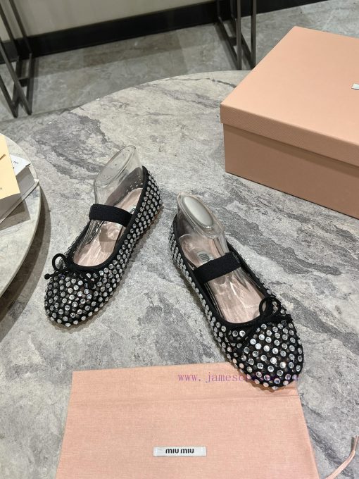MIUMIU Early Spring New Sparkling and Loving Ballet 🩰 Shoes are here! Bling bling bling Maryaxwpuitc - Image 3