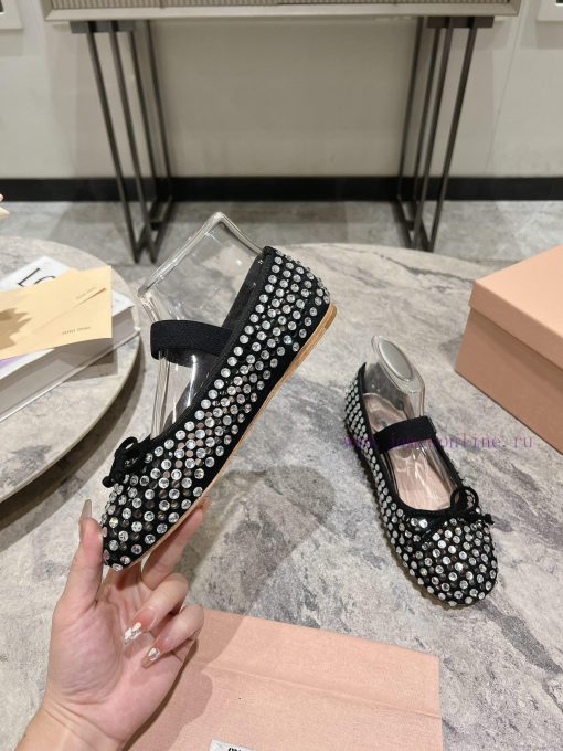 MIUMIU Early Spring New Sparkling and Loving Ballet 🩰 Shoes are here! Bling bling bling Maryaxwpuitc - Image 5