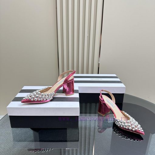 Aquazzura2024 new sandal purchasing quality. These pointed and rough high-heeled hand beadedwcms80xq - Image 6