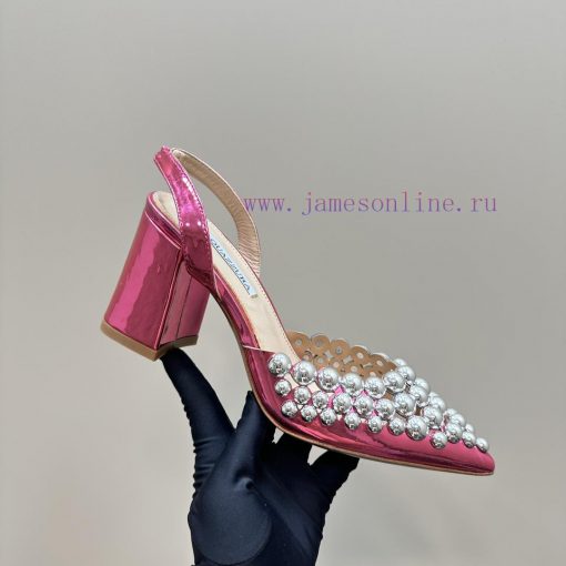 Aquazzura2024 new sandal purchasing quality. These pointed and rough high-heeled hand beadedwcms80xq - Image 7