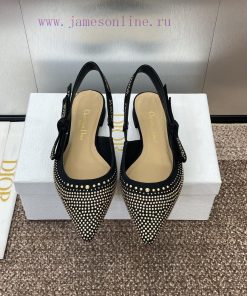 J'ADIOR woven women's shoes Dior 2024 spring/summer fashion show new punk style studded shoeeju4eat5