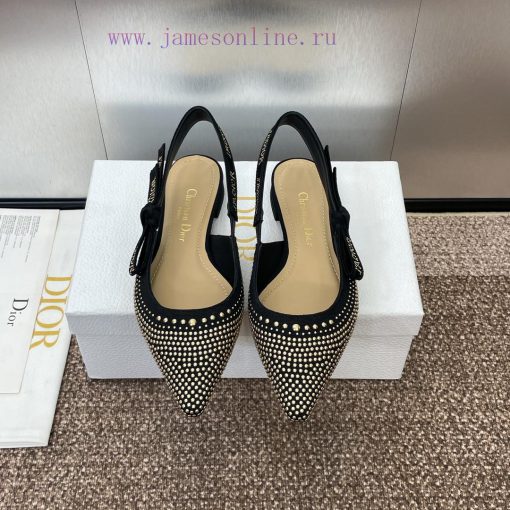 J'ADIOR woven women's shoes Dior 2024 spring/summer fashion show new punk style studded shoeeju4eat5