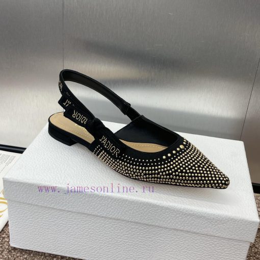 J'ADIOR woven women's shoes Dior 2024 spring/summer fashion show new punk style studded shoeeju4eat5 - Image 7