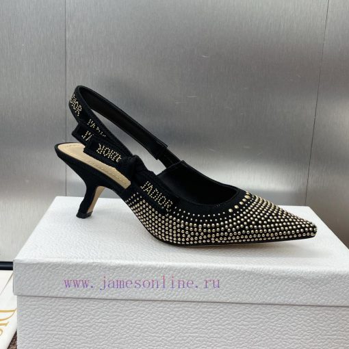 J'ADIOR woven women's shoes Dior 2024 spring/summer fashion show new punk style studded shoeaj4kdztk - Image 7