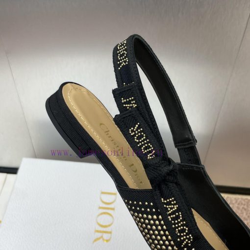 J'ADIOR woven women's shoes Dior 2024 spring/summer fashion show new punk style studded shoeeju4eat5 - Image 9