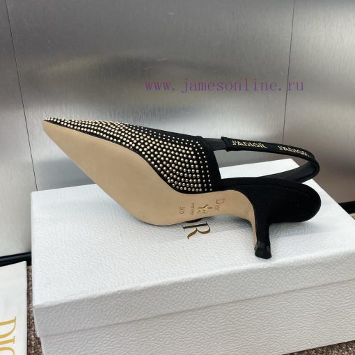 J'ADIOR woven women's shoes Dior 2024 spring/summer fashion show new punk style studded shoeaj4kdztk - Image 10