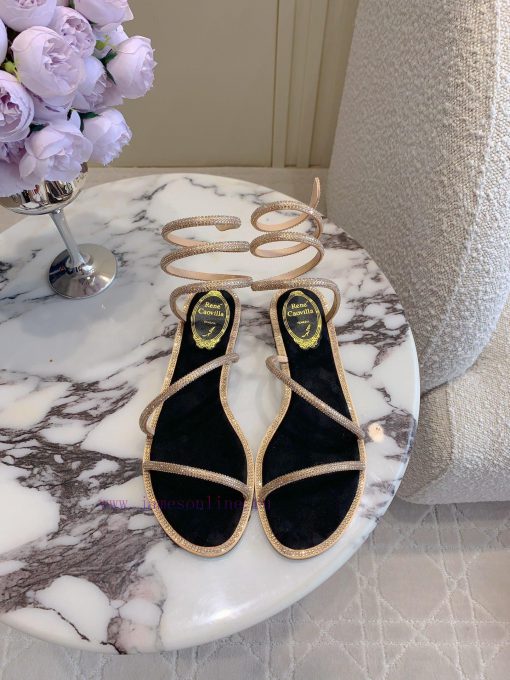 Ren * Caovell *'s new rhinestone snake shaped flat sandals always exude a fairy like aura. Tkdzktavy - Image 3