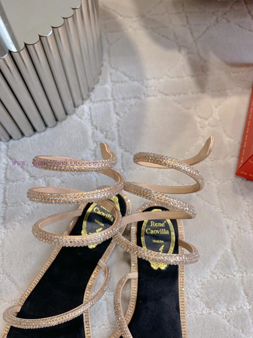 Ren * Caovell *'s new rhinestone snake shaped flat sandals always exude a fairy like aura. Tkdzktavy - Image 7