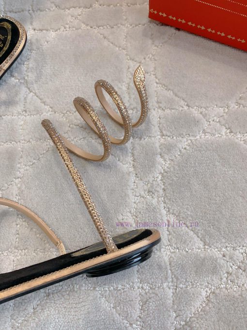 Ren * Caovell *'s new rhinestone snake shaped flat sandals always exude a fairy like aura. Tkdzktavy - Image 8