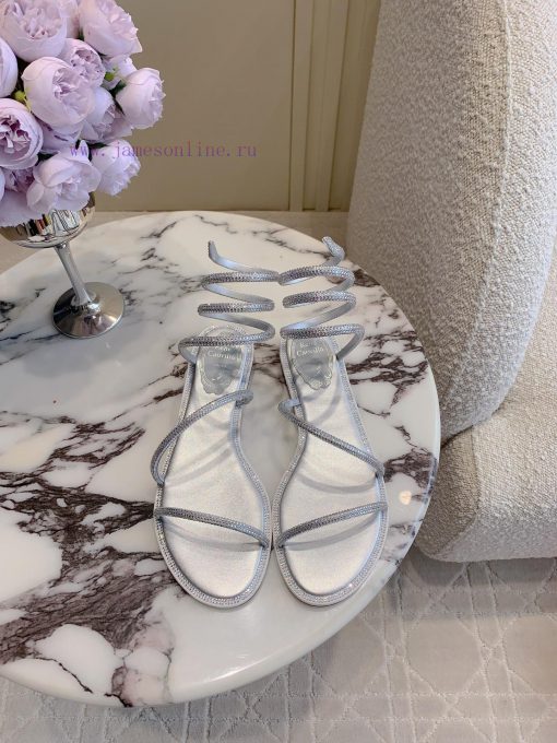 Ren * Caovell *'s new rhinestone snake shaped flat sandals always exude a fairy like aura. Tgibfndyz - Image 2