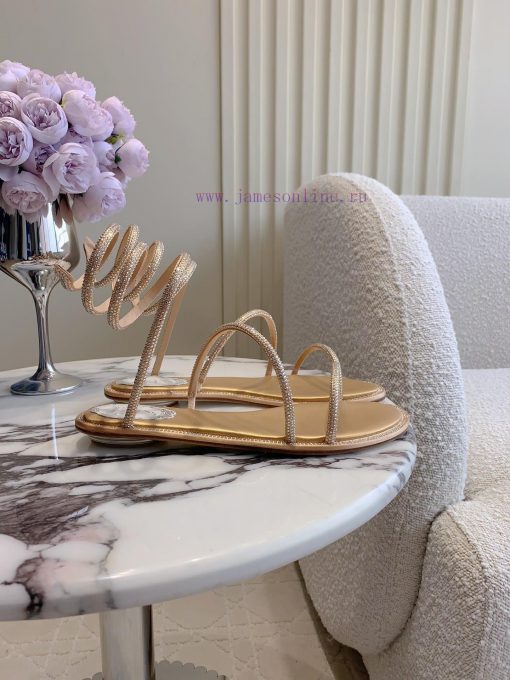 Ren * Caovell *'s new rhinestone snake shaped flat sandals always exude a fairy like aura. Tz8n9w3hz - Image 3