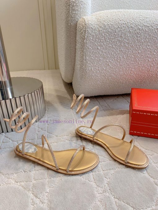 Ren * Caovell *'s new rhinestone snake shaped flat sandals always exude a fairy like aura. Tz8n9w3hz - Image 4