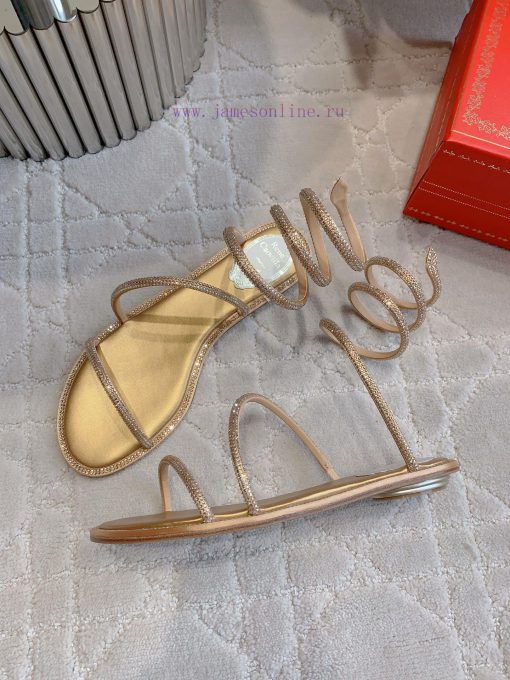Ren * Caovell *'s new rhinestone snake shaped flat sandals always exude a fairy like aura. Tz8n9w3hz - Image 5