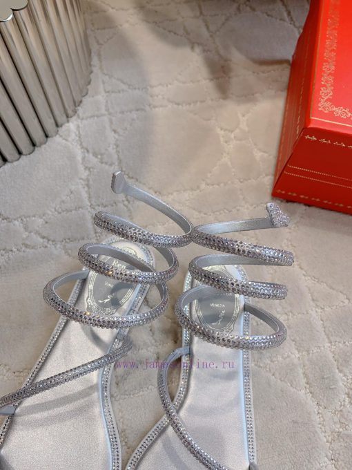 Ren * Caovell *'s new rhinestone snake shaped flat sandals always exude a fairy like aura. Tgibfndyz - Image 7
