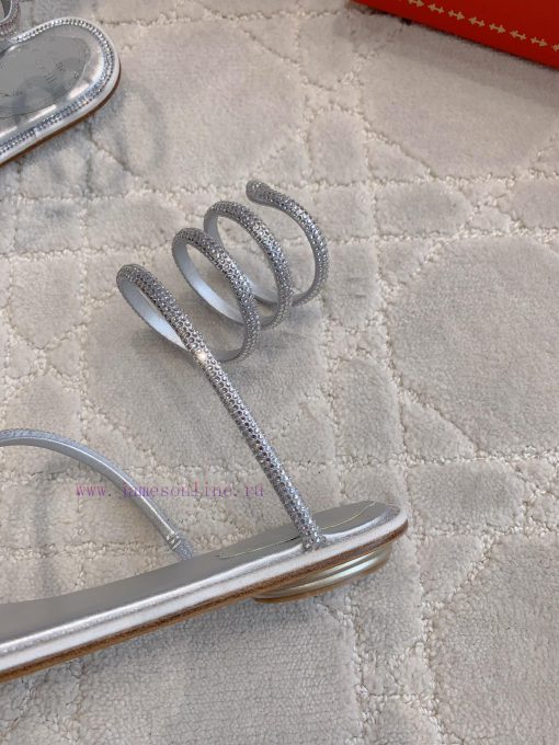 Ren * Caovell *'s new rhinestone snake shaped flat sandals always exude a fairy like aura. Tgibfndyz - Image 8