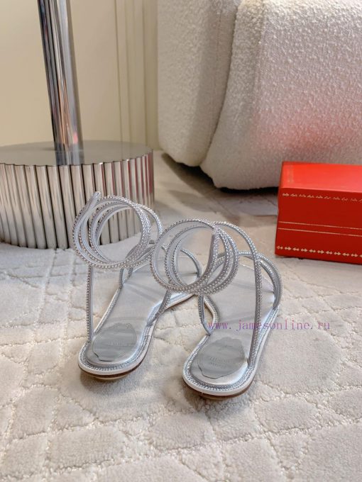 Ren * Caovell *'s new rhinestone snake shaped flat sandals always exude a fairy like aura. Tgibfndyz - Image 9