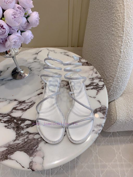 Ren * Caovell *'s new rhinestone snake shaped flat sandals always exude a fairy like aura. T86u23cv2 - Image 2