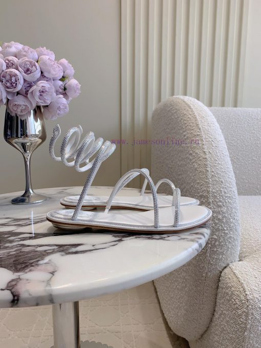 Ren * Caovell *'s new rhinestone snake shaped flat sandals always exude a fairy like aura. T86u23cv2 - Image 3