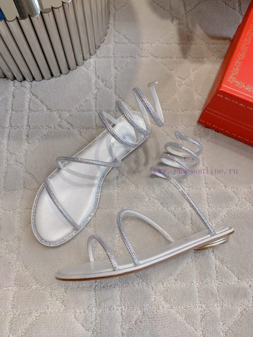 Ren * Caovell *'s new rhinestone snake shaped flat sandals always exude a fairy like aura. T86u23cv2 - Image 5