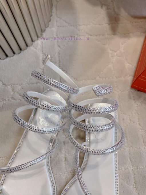 Ren * Caovell *'s new rhinestone snake shaped flat sandals always exude a fairy like aura. T86u23cv2 - Image 7