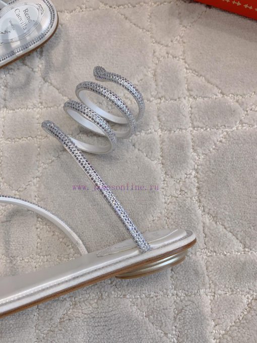 Ren * Caovell *'s new rhinestone snake shaped flat sandals always exude a fairy like aura. T86u23cv2 - Image 8