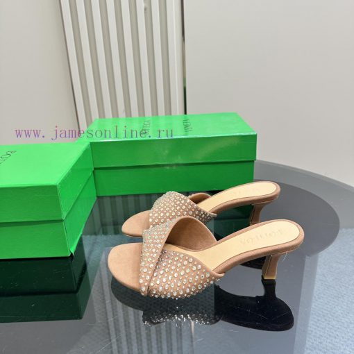 Bottega Venet* The latest and most classic woven high-heeled sandals, ins&Xiaohongshu, are wscn90icu - Image 2