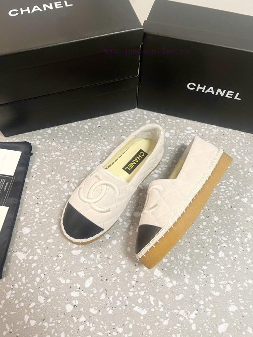 CHANEL Chanel 25ss New Early Spring Double C Color blocked suede calf leather fisherman shoeg3gs9tlw - Image 5