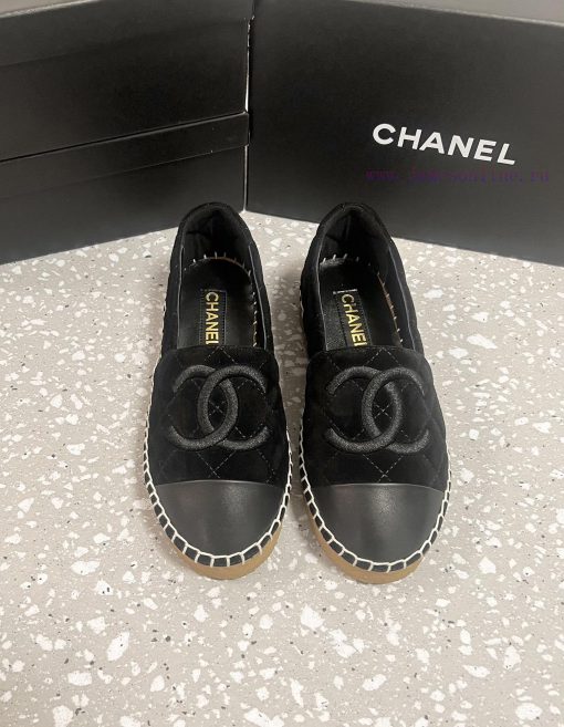 CHANEL Chanel 25ss New Early Spring Double C Color blocked suede calf leather fisherman shoe2fnfckva