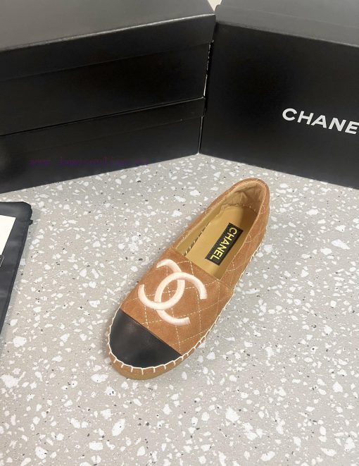 CHANEL Chanel 25ss New Early Spring Double C Color blocked suede calf leather fisherman shoe9x0m3lbx - Image 9