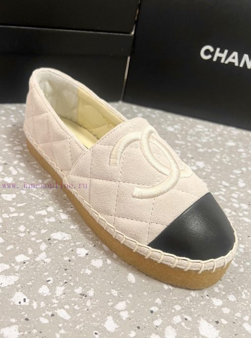 CHANEL Chanel 25ss New Early Spring Double C Color blocked suede calf leather fisherman shoeg3gs9tlw - Image 9