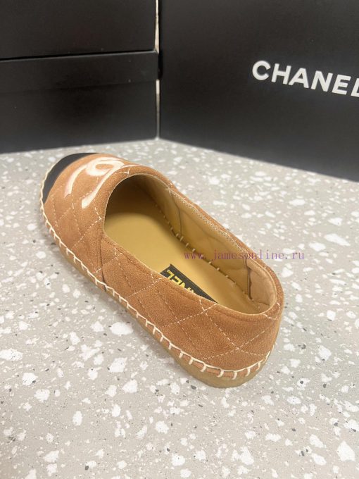 CHANEL Chanel 25ss New Early Spring Double C Color blocked suede calf leather fisherman shoe9x0m3lbx - Image 10