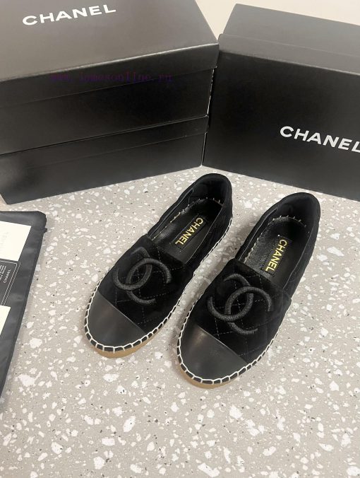 CHANEL Chanel 25ss New Early Spring Double C Color blocked suede calf leather fisherman shoe2fnfckva - Image 4