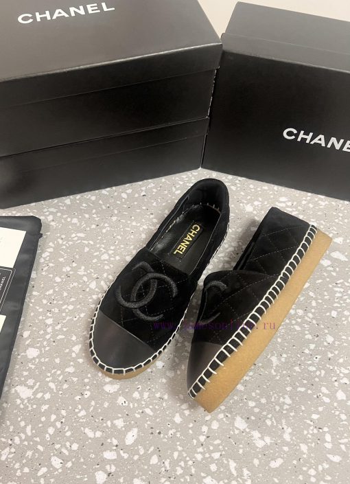 CHANEL Chanel 25ss New Early Spring Double C Color blocked suede calf leather fisherman shoe2fnfckva - Image 5