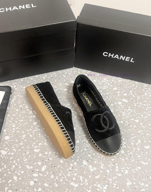 CHANEL Chanel 25ss New Early Spring Double C Color blocked suede calf leather fisherman shoe2fnfckva - Image 6