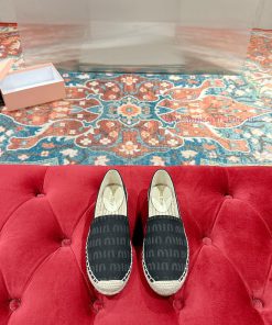 Miumiu 2024 new casual shoes fisherman shoesGrass woven shoes with grass woven insole * madel9fx9cix