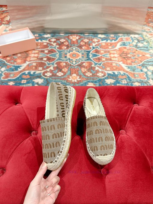 Miumiu 2024 new casual shoes fisherman shoesGrass woven shoes with grass woven insole * made3djds2pn - Image 4