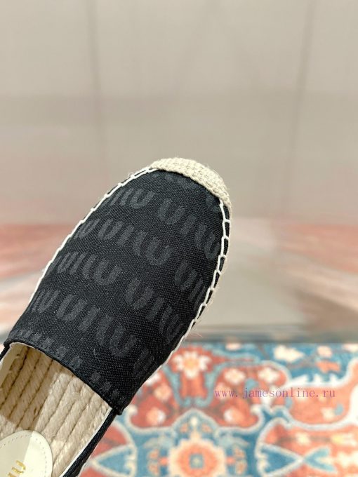 Miumiu 2024 new casual shoes fisherman shoesGrass woven shoes with grass woven insole * madel9fx9cix - Image 5