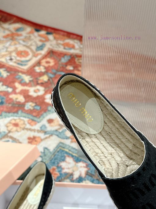 Miumiu 2024 new casual shoes fisherman shoesGrass woven shoes with grass woven insole * madel9fx9cix - Image 7