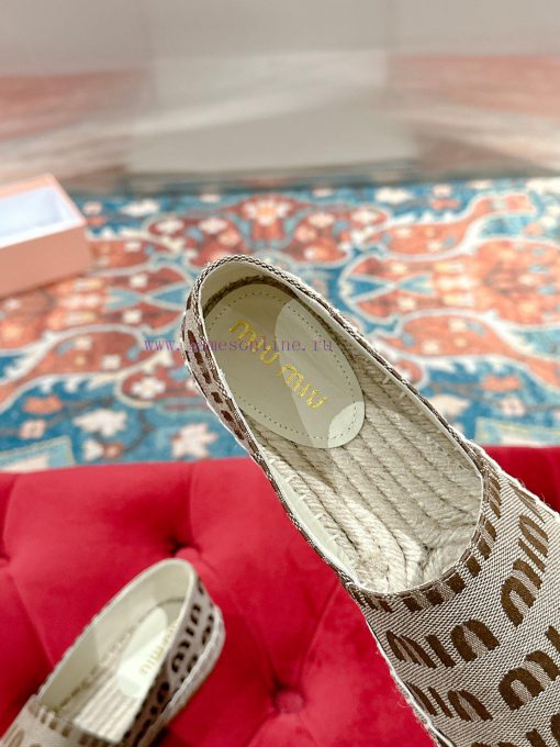 Miumiu 2024 new casual shoes fisherman shoesGrass woven shoes with grass woven insole * made3djds2pn - Image 8