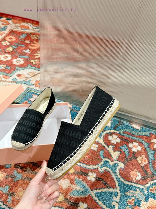 Miumiu 2024 new casual shoes fisherman shoesGrass woven shoes with grass woven insole * madel9fx9cix - Image 9