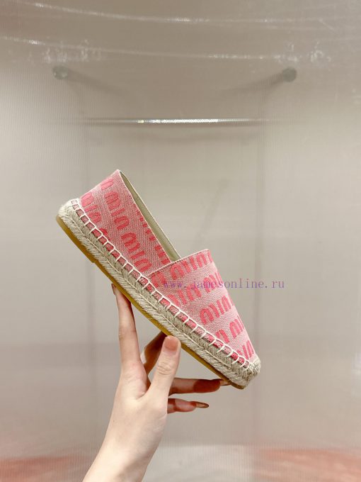 Miumiu 2024 new casual shoes fisherman shoesGrass woven shoes with grass woven insole * madegtw4lag4 - Image 3