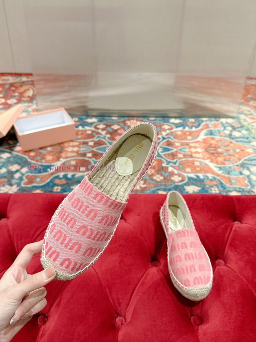 Miumiu 2024 new casual shoes fisherman shoesGrass woven shoes with grass woven insole * madegtw4lag4 - Image 4