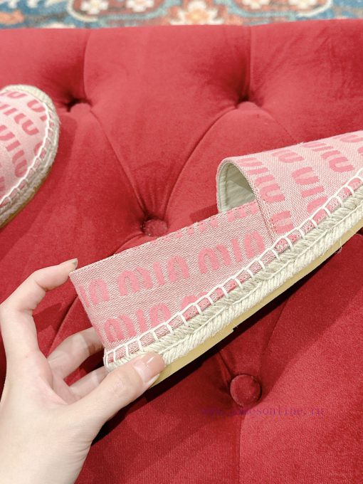Miumiu 2024 new casual shoes fisherman shoesGrass woven shoes with grass woven insole * madegtw4lag4 - Image 10