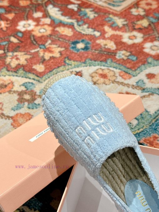 Miumiu 2024 new casual shoes fisherman shoesGrass woven shoes with grass woven insole * madezyueh57z - Image 5