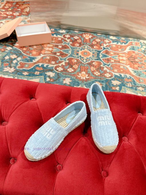 Miumiu 2024 new casual shoes fisherman shoesGrass woven shoes with grass woven insole * madezyueh57z - Image 6