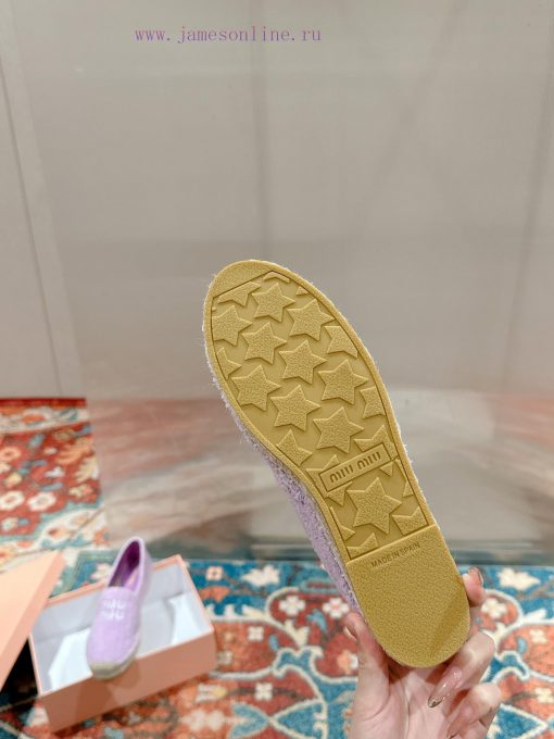 Miumiu 2024 new casual shoes fisherman shoesGrass woven shoes with grass woven insole * made0v224opg - Image 9