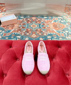 Miumiu 2024 new casual shoes fisherman shoesGrass woven shoes with grass woven insole * madegc73fon8