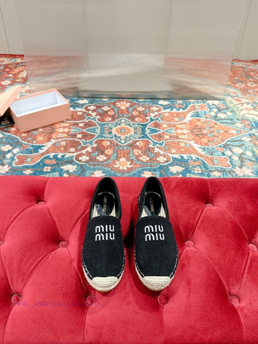 Miumiu 2024 new casual shoes fisherman shoesGrass woven shoes with grass woven insole * madeqiv4m3bb - Image 2